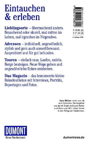 Buchcover und Innenansicht für das Buch: DUMONT Reise-Taschenbuch Reiseführer Kalabrien