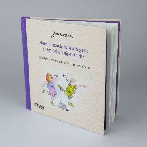 Buchcover und Innenansicht für das Buch: Herr Janosch, worum geht es im Leben eigentlich?
