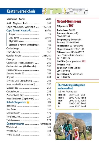 Buchcover und Innenansicht für das Buch: Reise Know-How Reiseführer Südafrika - Kapstadt, Garden Route & Winelands