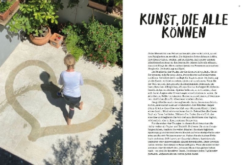 Buchcover und Innenansicht für das Buch: Jeden Tag kreativ sein