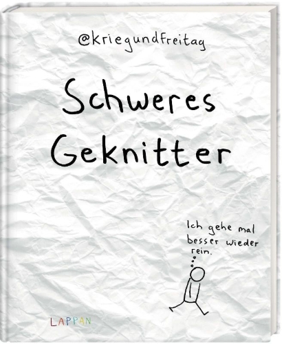 Buchcover und Innenansicht für das Buch: Schweres Geknitter
