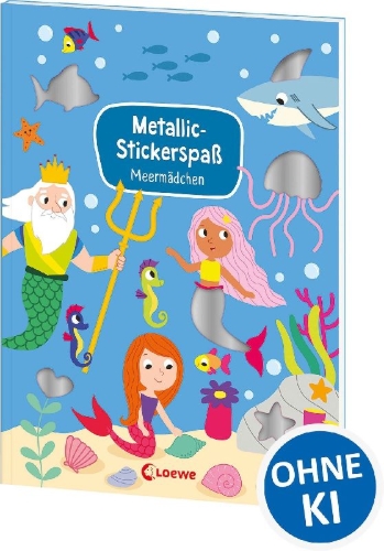 Buchcover und Innenansicht für das Buch: Mes Autocollants Scintillants - Les Sirènes