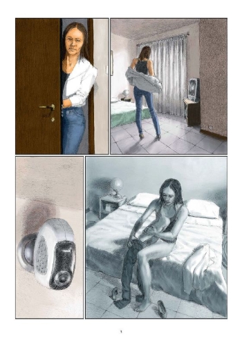 Buchcover und Innenansicht für das Buch: La chambre de verre