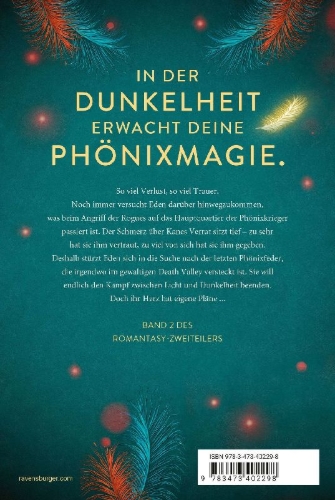 Buchcover und Innenansicht für das Buch: Die Legende des Phönix, Band 2 - Schicksalsfeder
