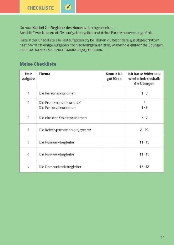 Buchcover und Innenansicht für das Buch: KomplettTrainer Gymnasium Französisch 1. Lernjahr