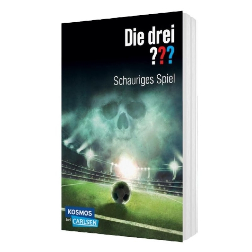 Buchcover und Innenansicht für das Buch: Die drei ???: Schauriges Spiel (Dreifachband. Enthält die Bände: Fußball-Gangster, Fußballfieber, Fußballphantom)