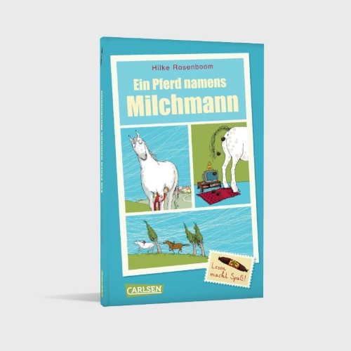 Buchcover und Innenansicht für das Buch: Ein Pferd namens Milchmann
