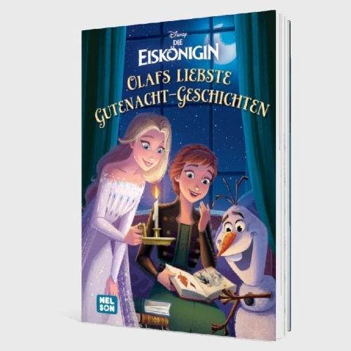 Buchcover und Innenansicht für das Buch: Disney Die Eiskönigin: Olafs liebste Gutenacht-Geschichten