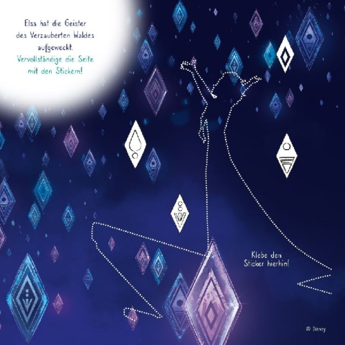 Buchcover und Innenansicht für das Buch: Disney Die Eiskönigin 2: Meine liebsten Sticker zum Ausmalen