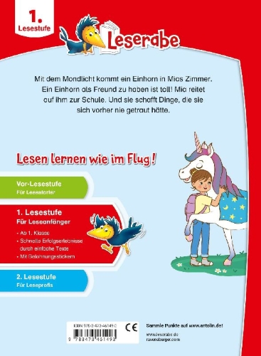 Buchcover und Innenansicht für das Buch: Leserabe - 1. Lesestufe - Mein Freund, das Einhorn