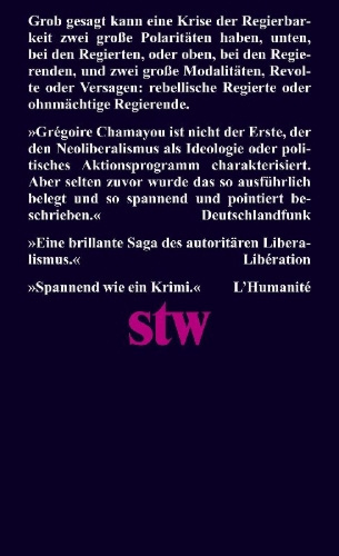 Buchcover und Innenansicht für das Buch: La société ingouvernable. Une généalogie du libéralisme autoritaire