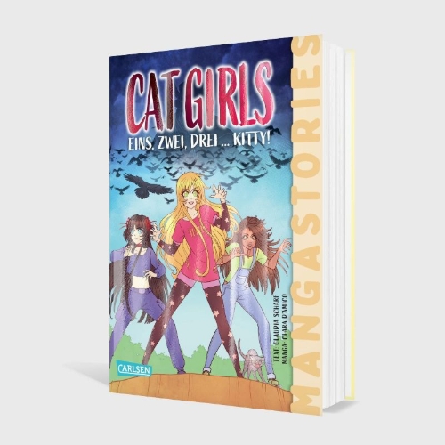 Buchcover und Innenansicht für das Buch: CAT GIRLS Band 3 - Eins, zwei, drei... Kitty