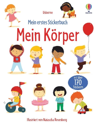 Buchcover und Innenansicht für das Buch: Mein erstes Stickerbuch: Mein Körper