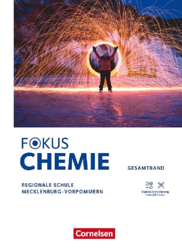 Buchcover und Innenansicht für das Buch: Fokus Chemie 8.-10. Schuljahr. Mittlere Schulformen - Mecklenburg-Vorpommern - Schulbuch