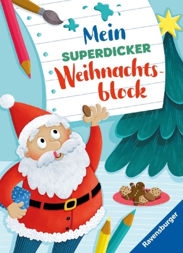 Buchcover und Innenansicht für das Buch: Mein superdicker Weihnachtsblock