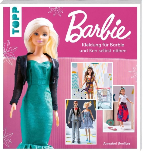 Buchcover und Innenansicht für das Buch: Nouveaux vêtements à coudre pour Barbie et Ken