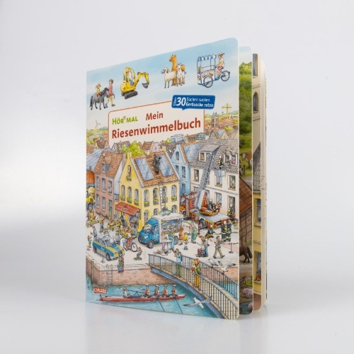 Buchcover und Innenansicht für das Buch: Hör mal (Soundbuch): Mein Riesenwimmelbuch