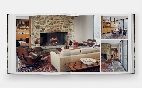 Buchcover und Innenansicht für das Buch: Midcentury Houses Today