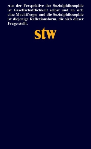 Buchcover und Innenansicht für das Buch: Was ist Sozialphilosophie?