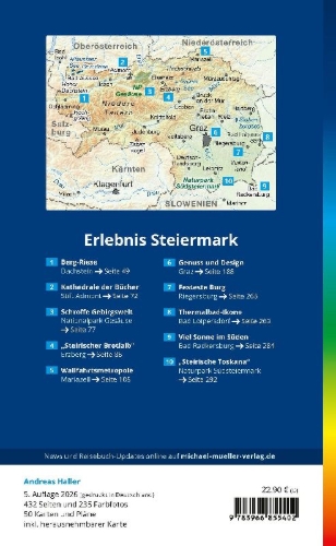 Buchcover und Innenansicht für das Buch: MICHAEL MÜLLER Reiseführer Steiermark