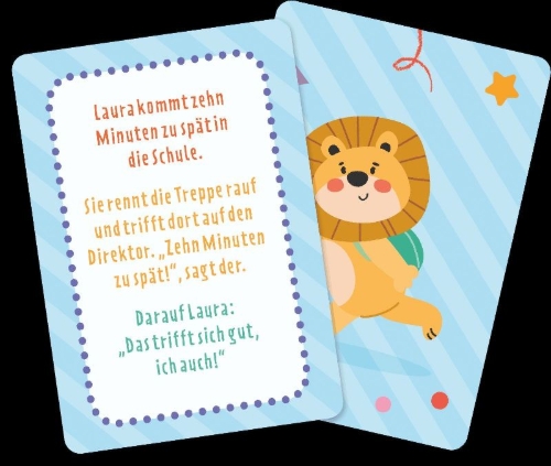 Buchcover und Innenansicht für das Buch: Kartenset: Schulkind! Die lustigsten Witze für Kinder