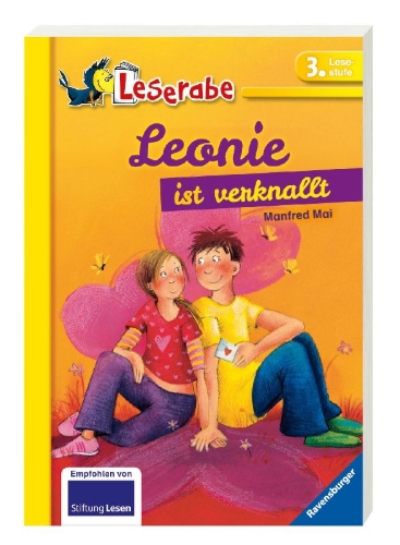 Buchcover und Innenansicht für das Buch: Leonie ist verknallt - Leserabe 3. Klasse - Erstlesebuch ab 8 Jahren