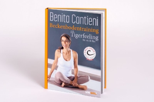 Buchcover und Innenansicht für das Buch: Beckenbodentraining mit Tigerfeeling