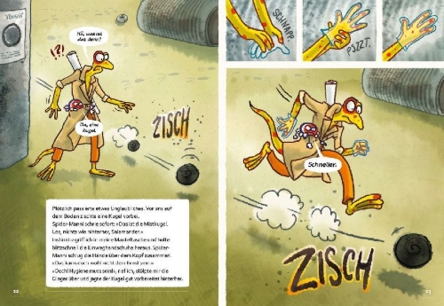 Buchcover und Innenansicht für das Buch: Inspektor Salamander - Ins Netz gegangen