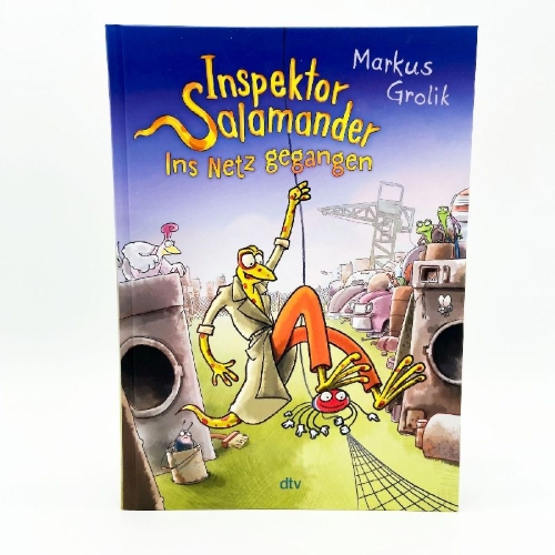 Buchcover und Innenansicht für das Buch: Inspektor Salamander - Ins Netz gegangen