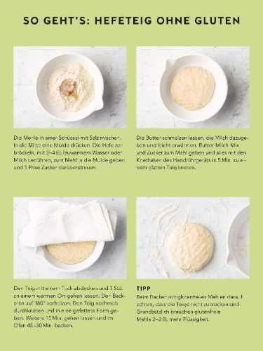 Buchcover und Innenansicht für das Buch: Glutenfrei Backen