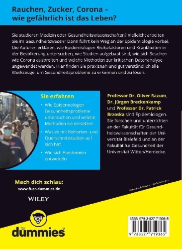 Buchcover und Innenansicht für das Buch: Epidemiologie für Dummies