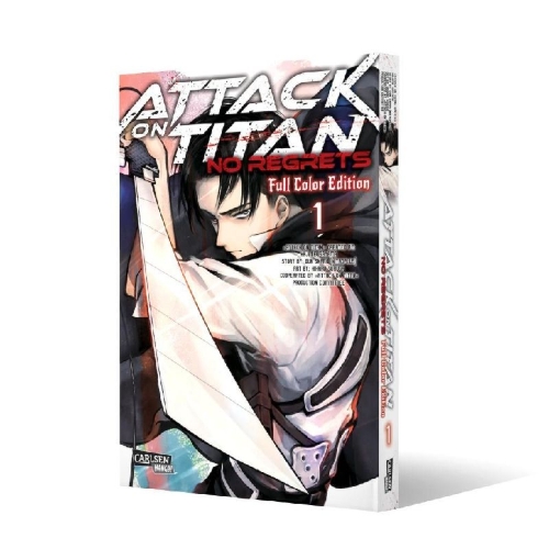 Buchcover und Innenansicht für das Buch: Shingeki no kyojin kuinaki sentaku full color kanzenban