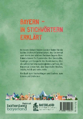 Buchcover und Innenansicht für das Buch: Das kleine Bayern-Lexikon - der Freistaat in Stichwörtern