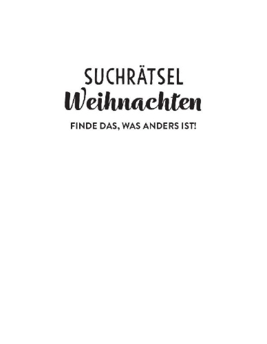 Buchcover und Innenansicht für das Buch: Suchrätsel Weihnachten