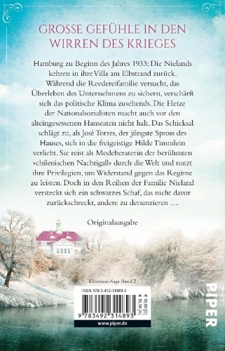 Buchcover und Innenansicht für das Buch: Sehnsucht nach der Villa am Elbstrand