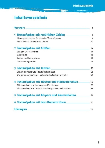 Buchcover und Innenansicht für das Buch: 10-Minuten-Training Mathematik Textaufgaben 5. Klasse