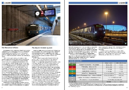 Buchcover und Innenansicht für das Buch: U-Bahn, S-Bahn & Tram in München