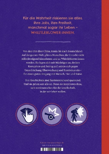 Buchcover und Innenansicht für das Buch: Whistleblower Rebels