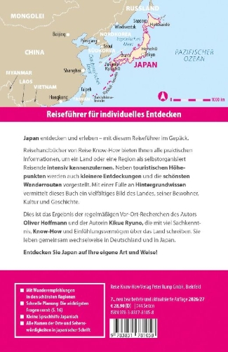 Buchcover und Innenansicht für das Buch: Reise Know-How Reiseführer Japan