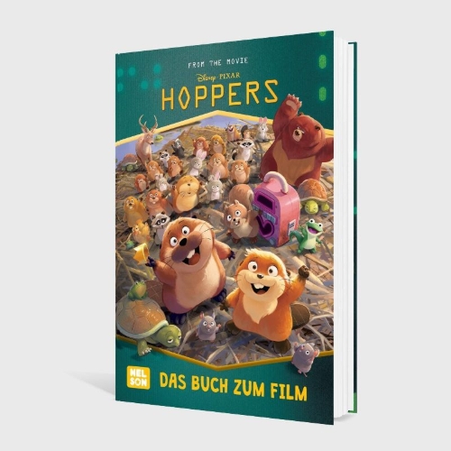 Buchcover und Innenansicht für das Buch: Disney Filmbuch zum Vorlesen: Hoppers: Das Buch zum Film