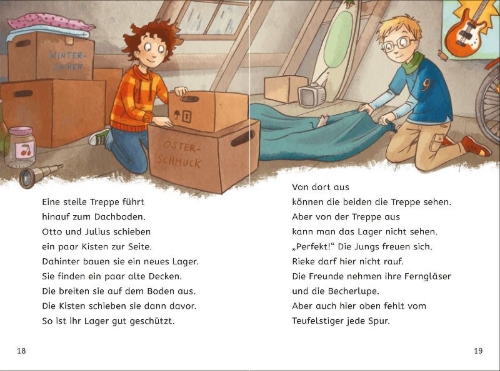 Buchcover und Innenansicht für das Buch: Leseprofis - Tigerjagd um Mitternacht, 2. Klasse