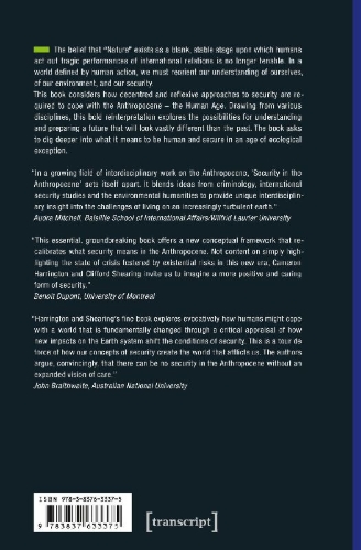 Buchcover und Innenansicht für das Buch: Security in the Anthropocene