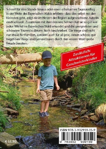 Buchcover und Innenansicht für das Buch: Kinderwagen- & Tragetouren Bayerischer Wald