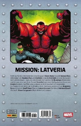 Buchcover und Innenansicht für das Buch: Red Hulk (2025) #8-#10; Runaways (2025) #4-#5