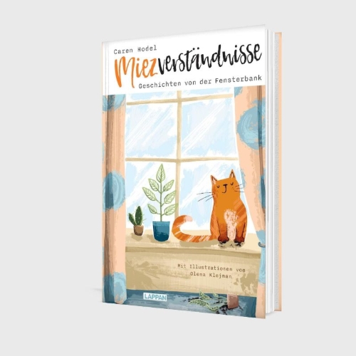 Buchcover und Innenansicht für das Buch: Miezverständnisse - Geschichten von der Fensterbank