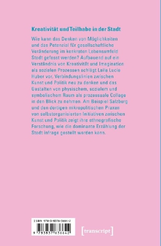 Buchcover und Innenansicht für das Buch: Kreativität und Teilhabe in der Stadt