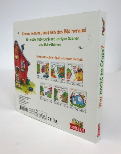 Buchcover und Innenansicht für das Buch: Wer hockt im Grase? Der ... Osterhase!