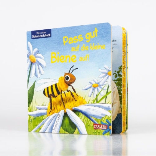 Buchcover und Innenansicht für das Buch: Pass gut auf die kleine Biene auf