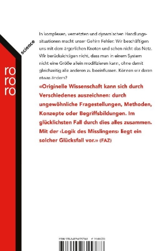 Buchcover und Innenansicht für das Buch: Die Logik des Mißlingens