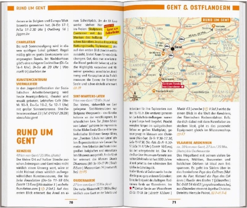 Buchcover und Innenansicht für das Buch: MARCO POLO Reiseführer Flandern, Antwerpen, Brügge, Gent